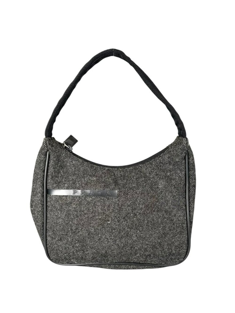 Prada Tote Bag Wool Gray